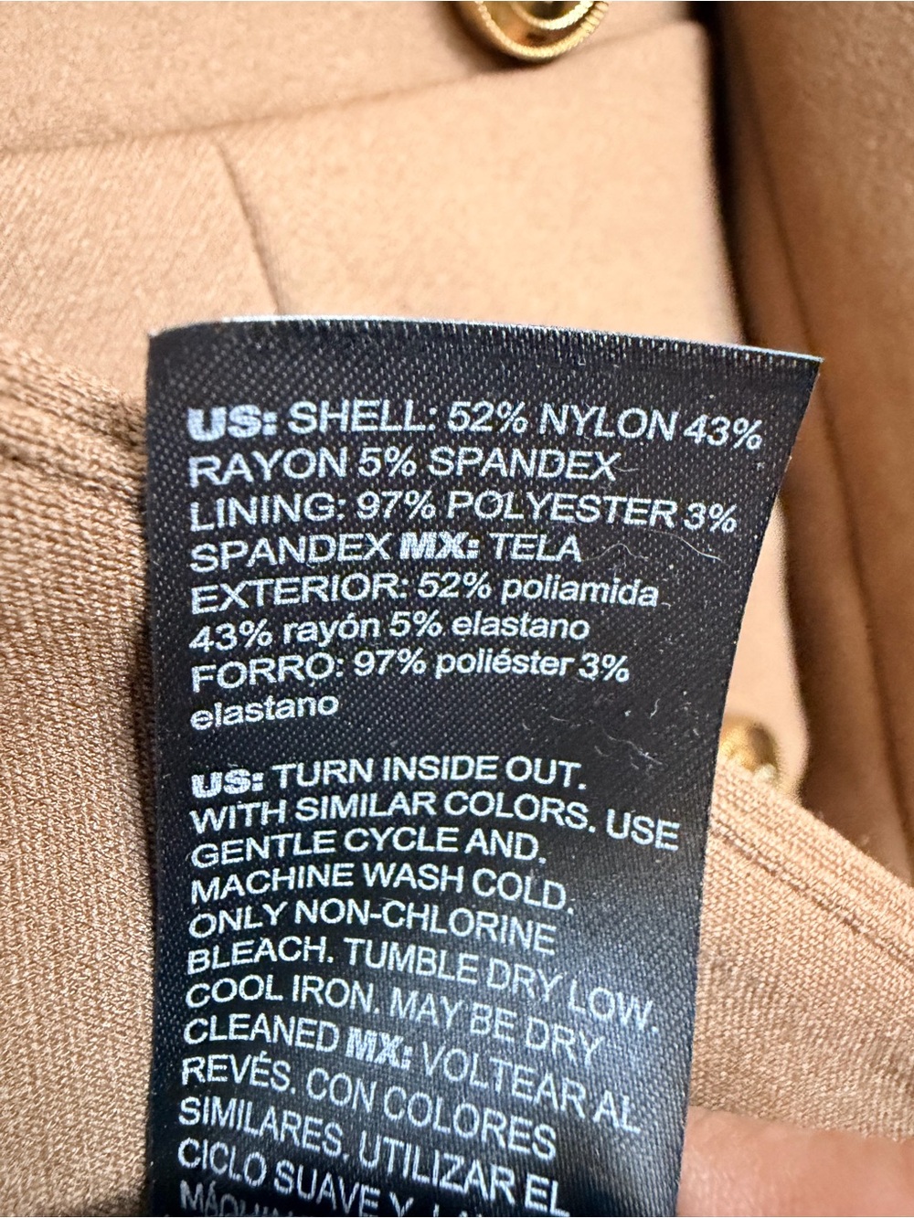 WHBM camel gold button jacket - Picture 11 of 11